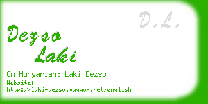 dezso laki business card