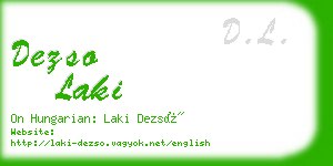 dezso laki business card